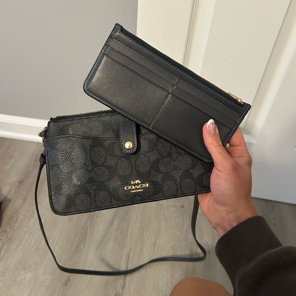 Coach Black Crossbody Bag and Wallet Set - Picture 1 of 3